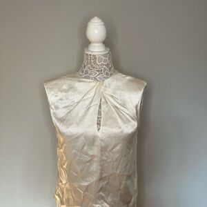 Frame Denim Cream Pleated Blouse